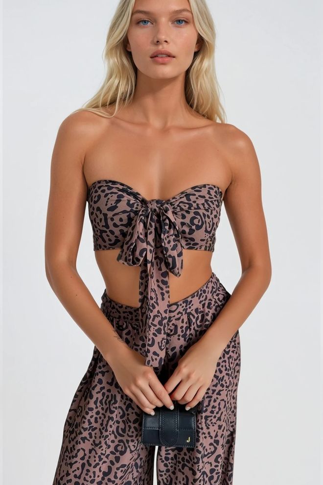 Black Fashion Abito Doppio Con Pantaloni Corti A Motivi Geometrici Leopard Abbigliamento all'ingrosso Elegante