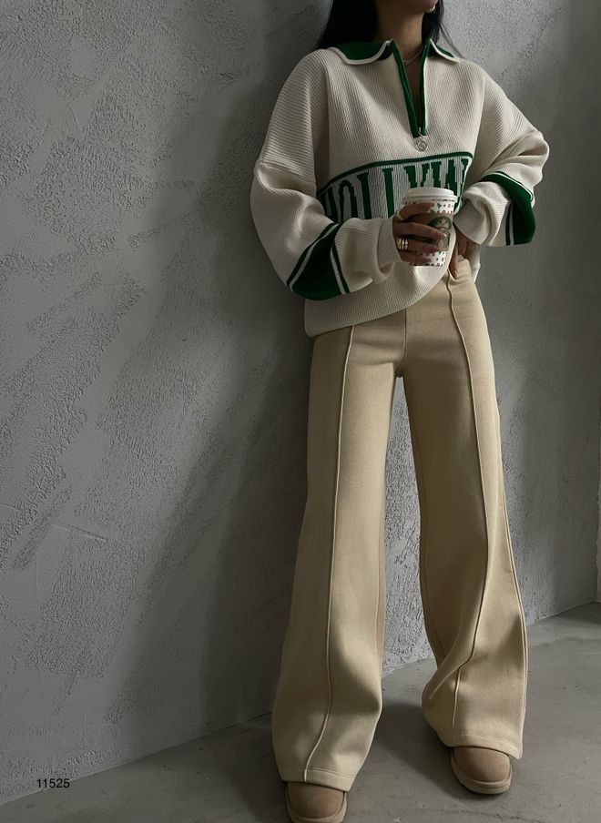 Black Fashion Sweatpants Beige Wholesale Clothing Casual