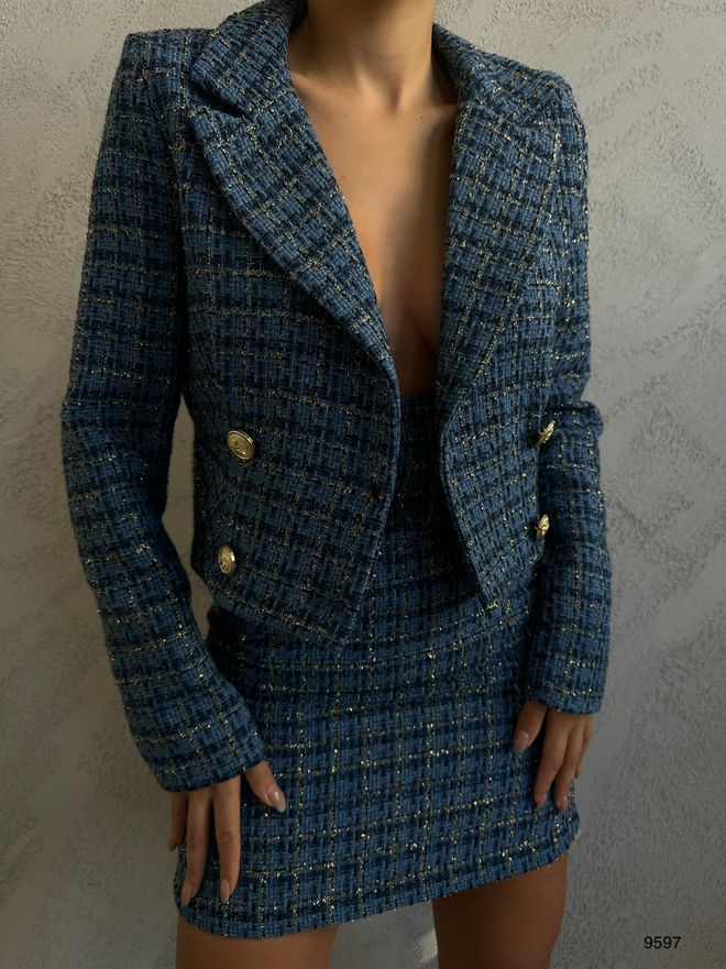 Black Fashion Traje Azul Ropa al por mayor Elegante