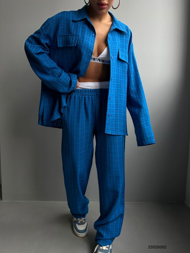 Black Fashion Pocket Shirt Pants Double Suit Saks Wholesale Clothing Polyester