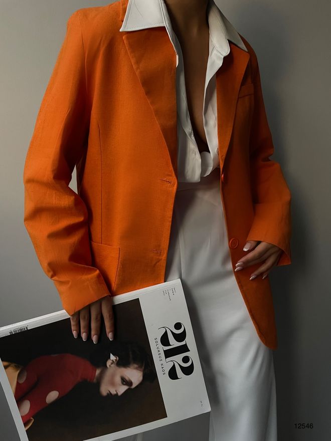 Black Fashion Jacket Orange Wholesale Clothing Polyester