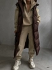 Ένα μοντέλο χονδρικής πώλησης ρούχων φοράει 38221-vest-brown, τούρκικο  χονδρικής πώλησης από 