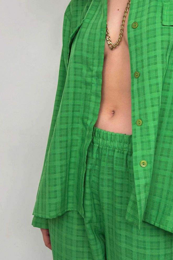 Black Fashion Pocket Shirt Pants Double Suit Green Wholesale Clothing Formal