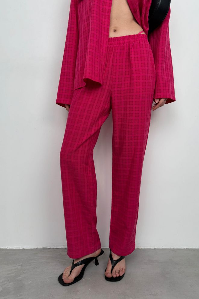 Black Fashion Pocket Shirt Pants Double Suit Fuchsia Wholesale Clothing Work