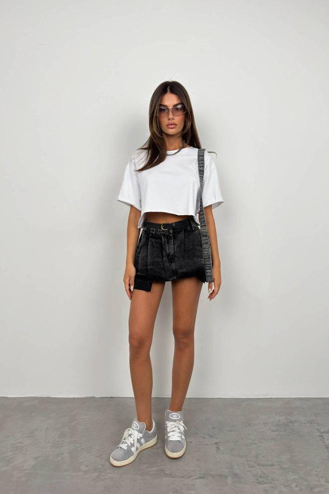 Black Fashion Τζιν Φούστα Καπνιστή Χονδρικό εμπόριο ενδυμάτων Casual