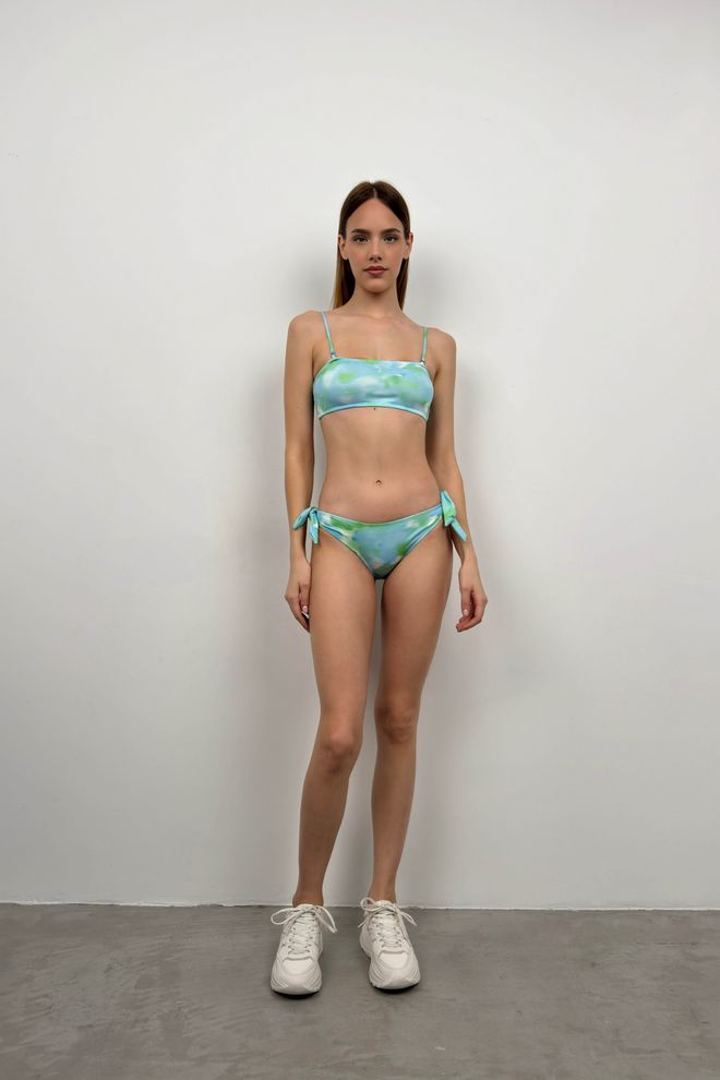 Black Fashion Bikini Tie Dye Azul Ropa al por mayor 0