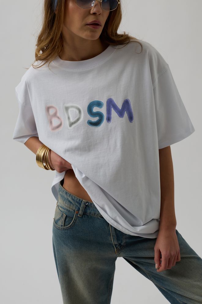 Black Fashion Oversize T Shirt With Back And Front Print White Wholesale Clothing Streetwear