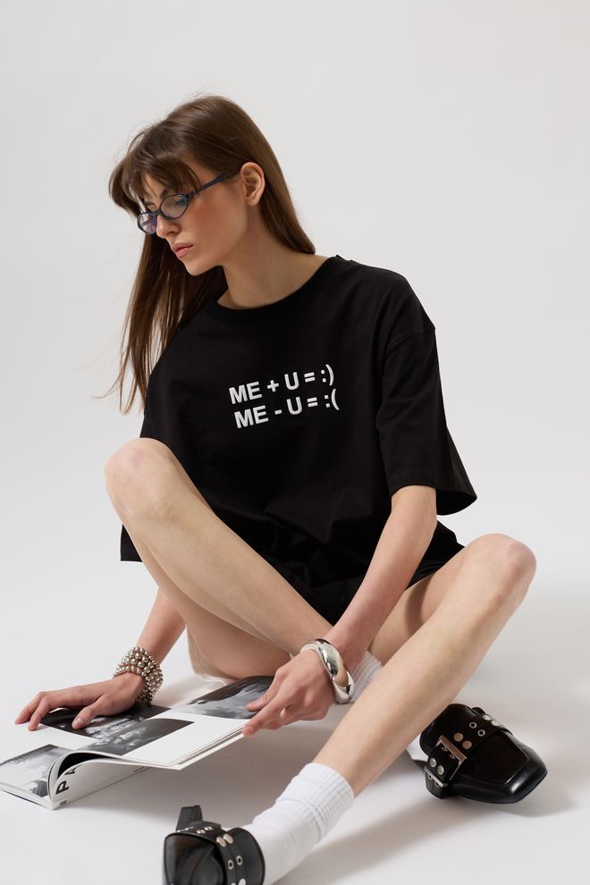 Black Fashion تي شيرت مطبوع منقوش أسود ملابس بالجملة غير رسمي