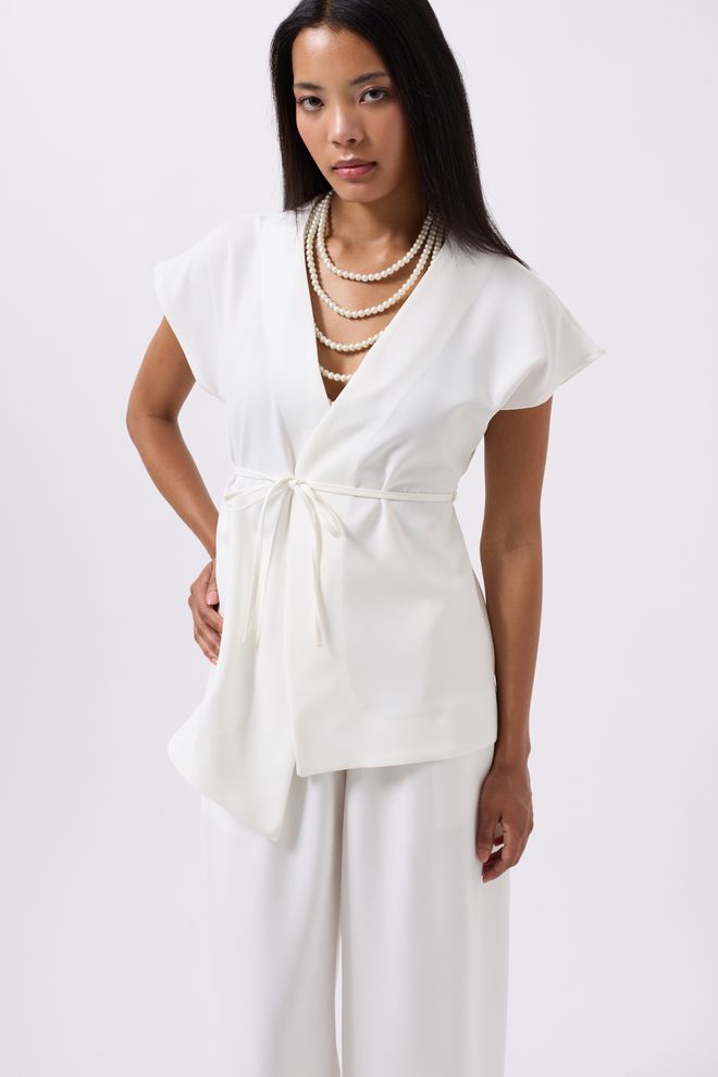 Black Fashion Lace Detail Vest White Wholesale Clothing Elegant