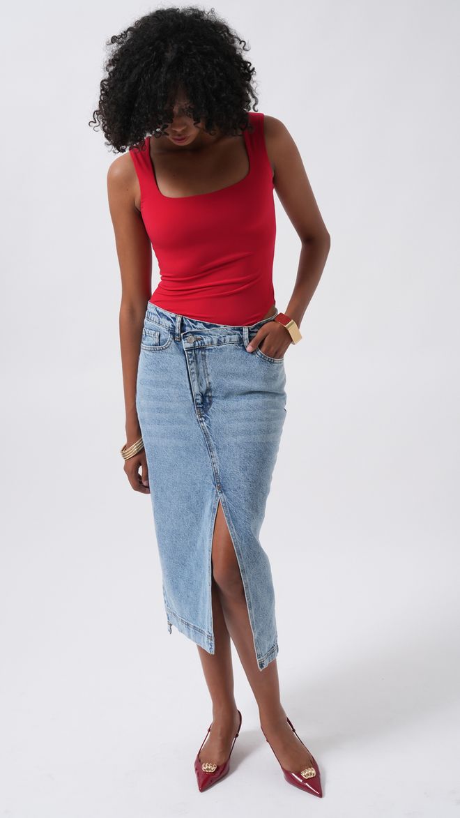 Black Fashion Rood Sexy Mouwloos Fitted Bodysuit Vierkante Hals Groothandel Kleding Casual