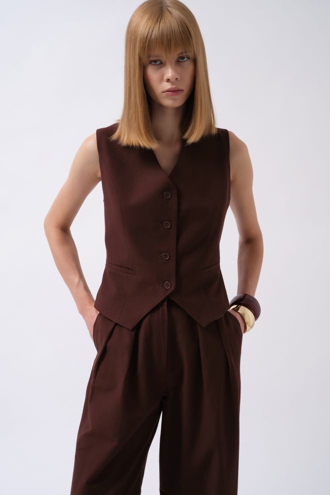 Black Fashion صدار بني رسمي رائع ملابس بالجملة رَسمِيّ