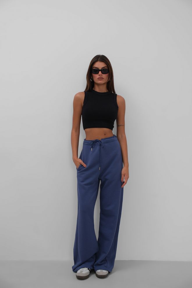 Black Fashion Blue Casual Streetwear Sport Sweatpants Wholesale Clothing Casual