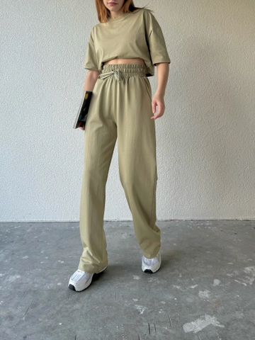 Wholesale Womens Thickened Hoodie Fabric Sweatpants With Solid Bell Ruched  Trousers Bulk B7479 From Clothes_1, $13.21