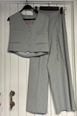 Ein Bekleidungsmodell aus dem Großhandel trägt cro11936-vest-suit-gray, türkischer Großhandel  von 