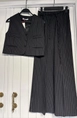 Ein Bekleidungsmodell aus dem Großhandel trägt cro11937-vest-suit-black, türkischer Großhandel  von 