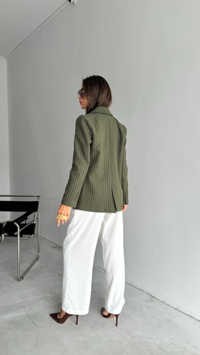 Cream Rouge Single Breasted Double Breasted Jacket Khaki Wholesale Clothing 2