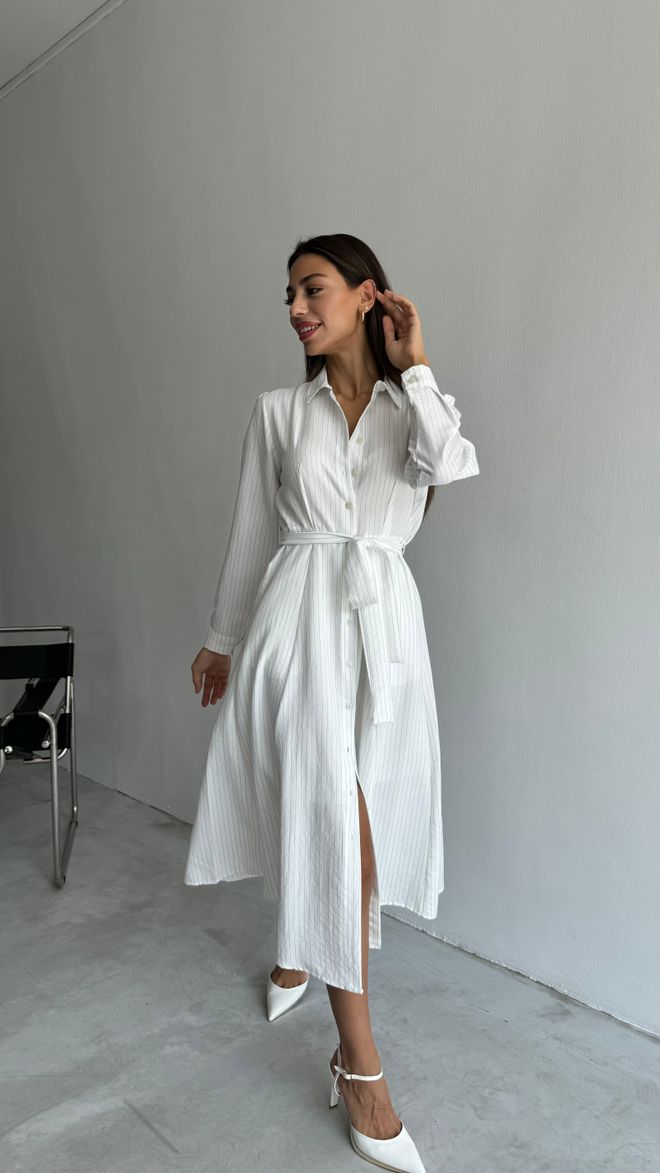 Cream Rouge Платье Рубашка Миди Белый Оптовая продажа одежды Хлопок