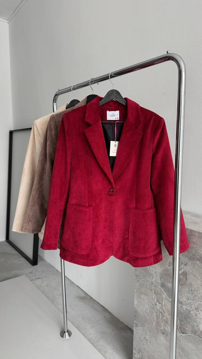 Cream Rouge Velvet Jacket Brown Wholesale Clothing Casual