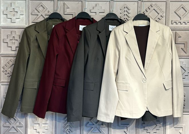 Cream Rouge Single Button Sports Jacket Olive Green Wholesale Clothing Formal