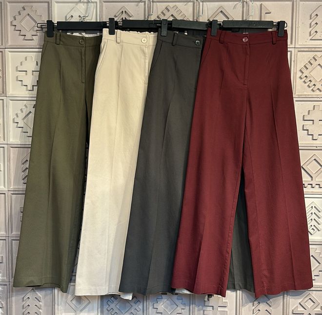 Cream Rouge Брюки Палаццо Бордовый Красный Оптовая продажа одежды Формальный