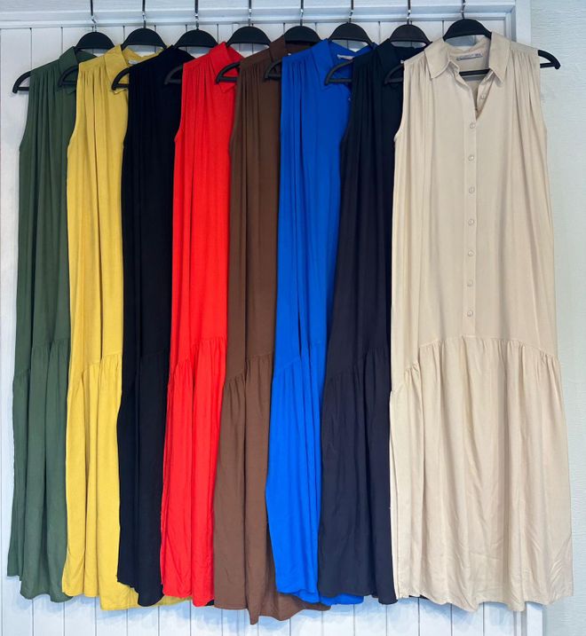 Cream Rouge Sukienka Koszulowa Beżowa Hurtowa sprzedaż odzieży Casual