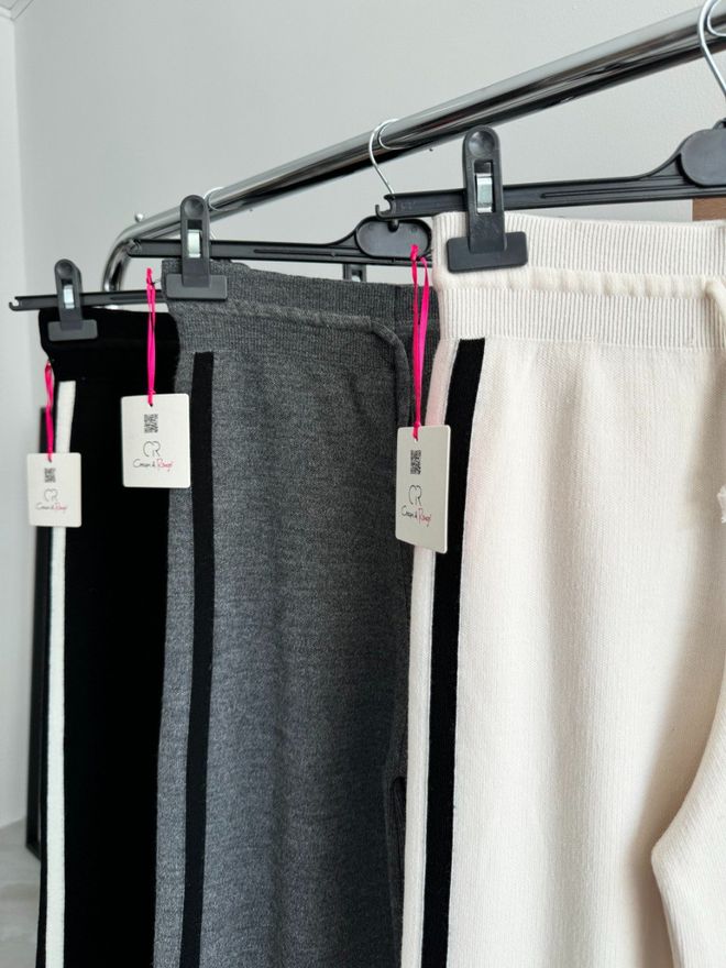 Cream Rouge Pantalón Palazzo Negro Y Hueso Ropa al por mayor Poliéster