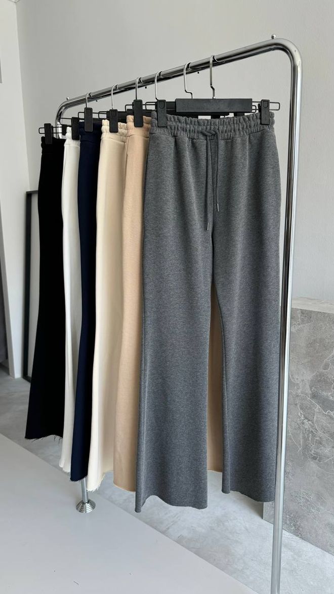 Cream Rouge Flare Leg Sweatpants Navy Blue Wholesale Clothing Sport