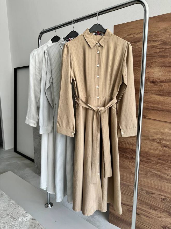 Cream Rouge Платье рубашка Светло коричневый Оптовая продажа одежды Повседневный