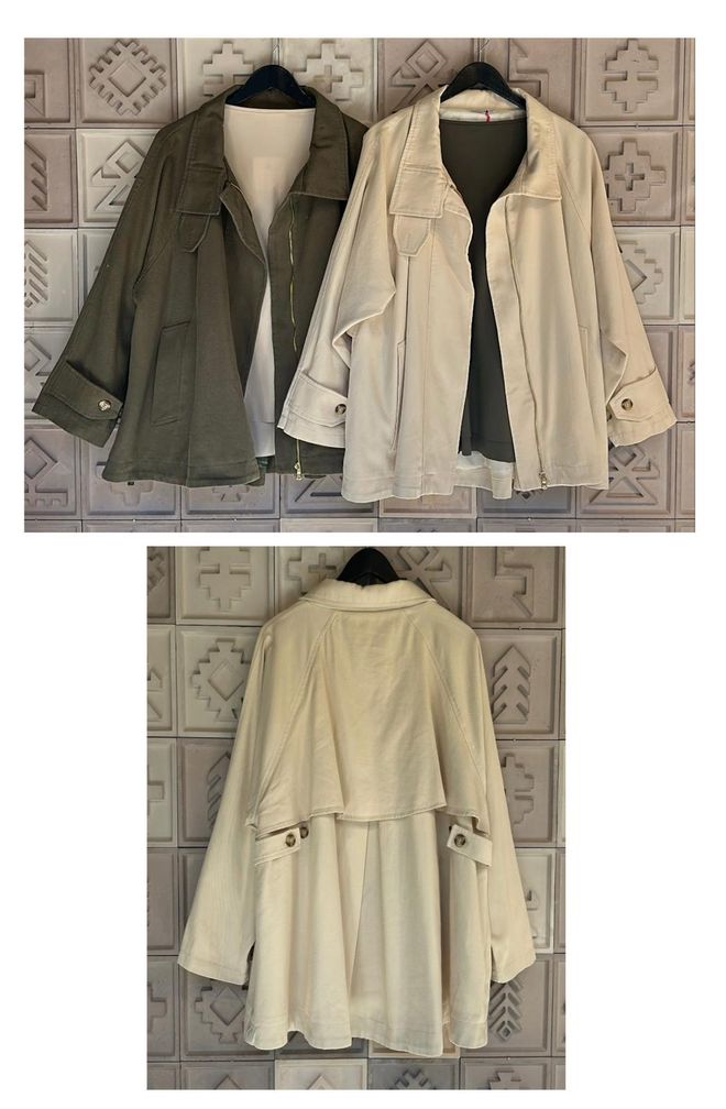 Cream Rouge Short Gabardine Raincoat Beige Wholesale Clothing Casual