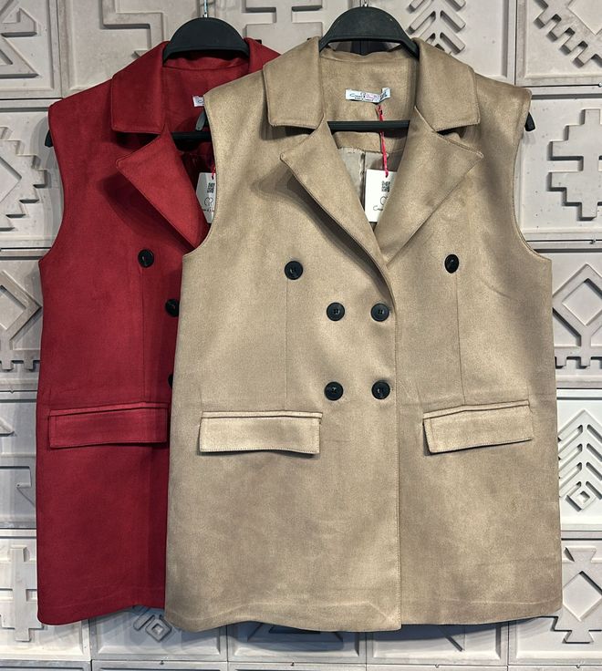 Cream Rouge Γιλέκο Σουέτ Χονδρικό εμπόριο ενδυμάτων Casual