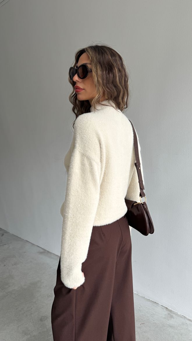 Cream Rouge Свитер С Водолазкой Камень Оптовая продажа одежды Полиэстер