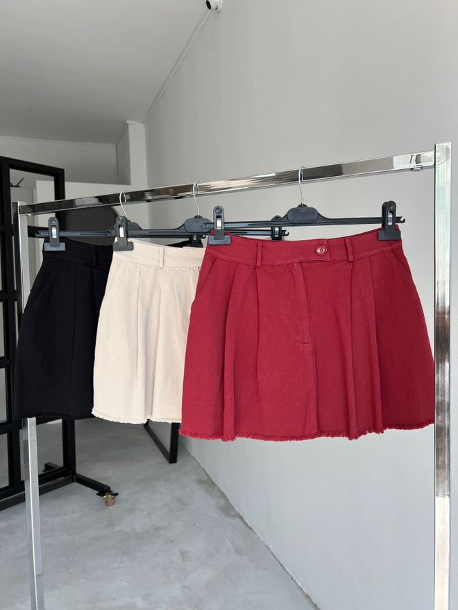 Cream Rouge Dirty Stittching Φούστα Πέτρα Χονδρικό εμπόριο ενδυμάτων Casual