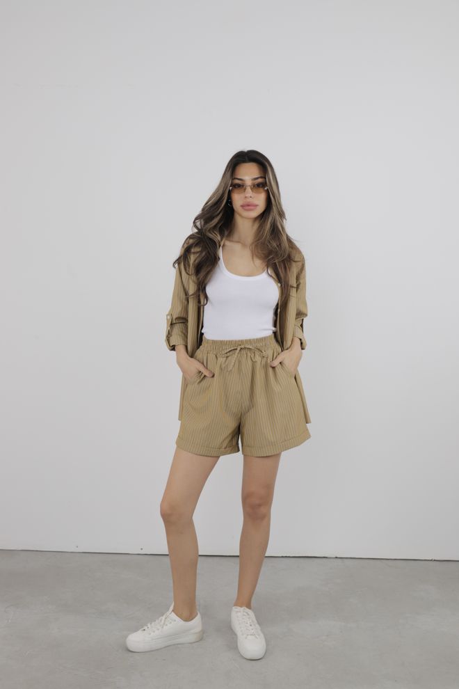 Cream Rouge Комплект Шорт Из Поплина 24ss 1650 Оптовая продажа одежды Повседневный
