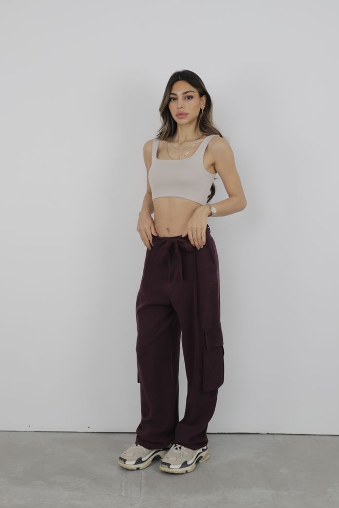 Cream Rouge Trousers Shipping Wholesale Clothing Spring