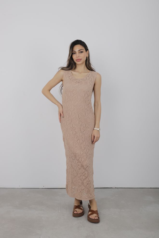 Cream Rouge Vestido Tipo Suéter De Punto Ropa al por mayor Casual