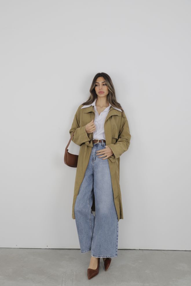 Cream Rouge Raincoat With Windbreaker Wholesale Clothing 8