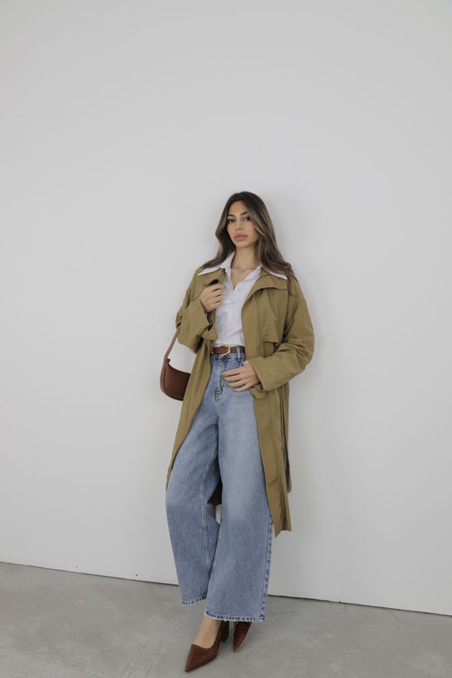 Cream Rouge Raincoat With Windbreaker Wholesale Clothing 9