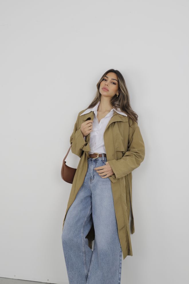 Cream Rouge Raincoat With Windbreaker Wholesale Clothing 10