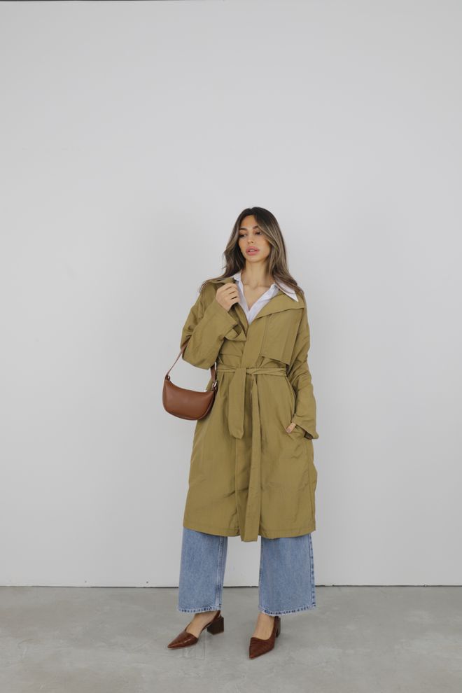 Cream Rouge Raincoat With Windbreaker Wholesale Clothing 14