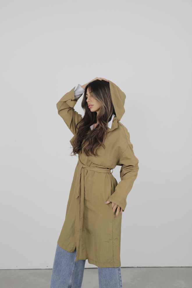 Cream Rouge Raincoat With Windbreaker Wholesale Clothing 15