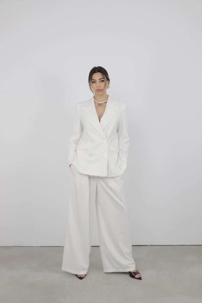 Cream Rouge Брюки Со Складками Slaze Оптовая продажа одежды Элегантный