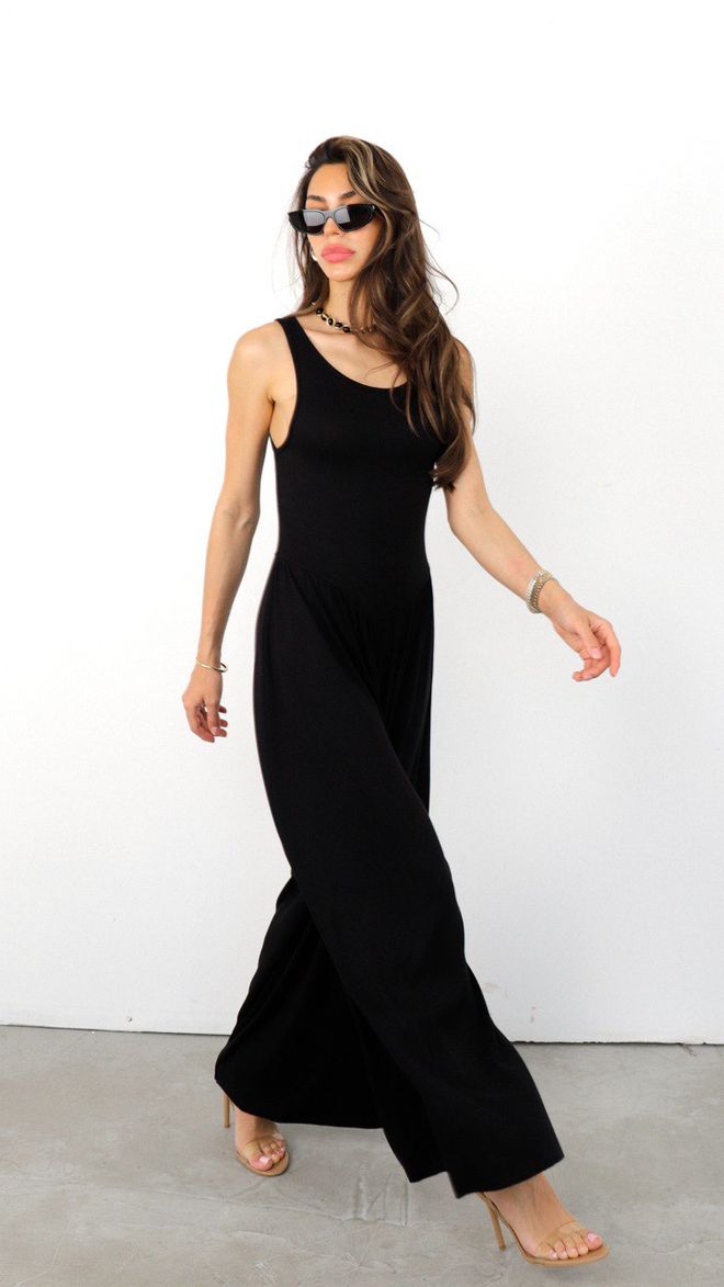 Cream Rouge Mono Negro Sin Mangas Con Cremallera Ropa al por mayor Casual