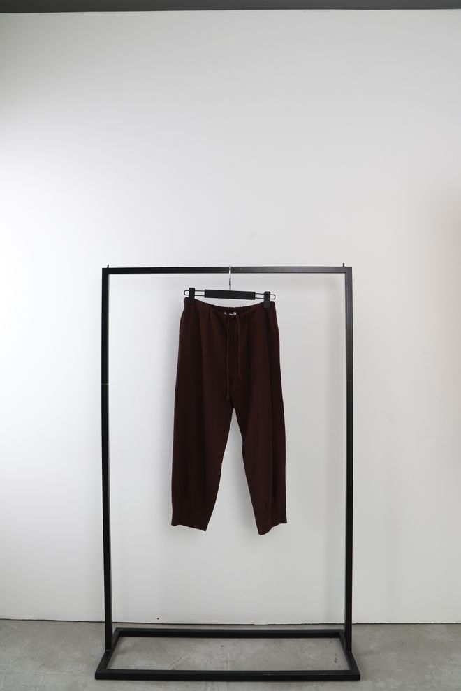 Cream Rouge Leg Pleated Pants Brown Wholesale Clothing Linen