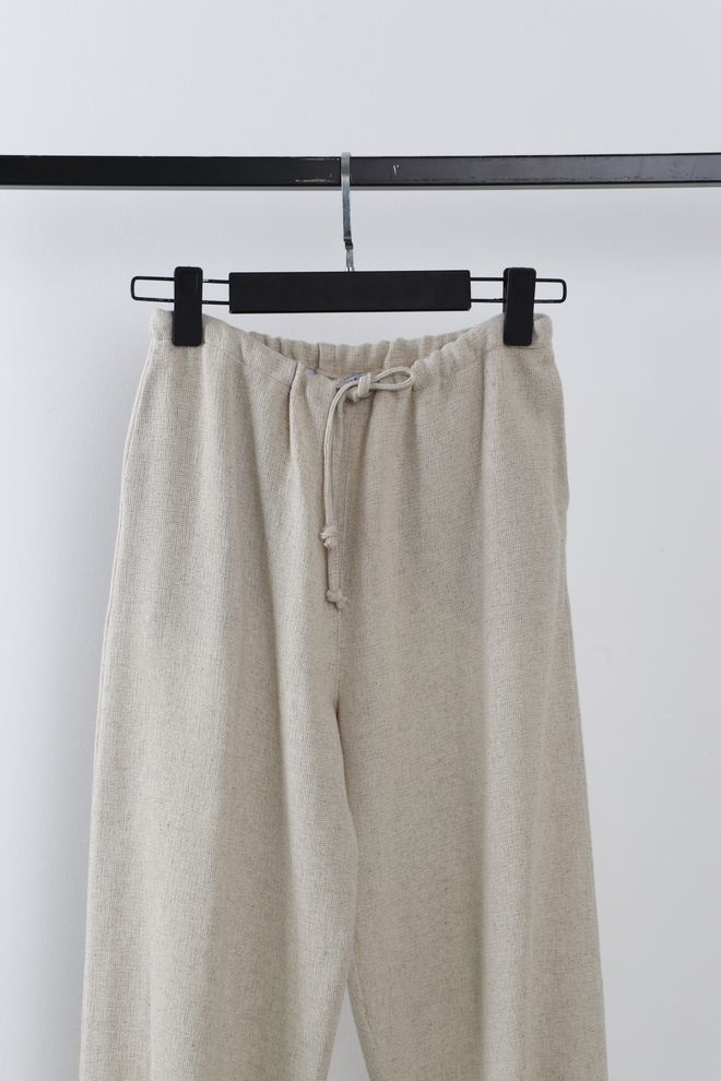 Cream Rouge Trouser Leg Pleated Sash Ecru Wholesale Clothing Birthday