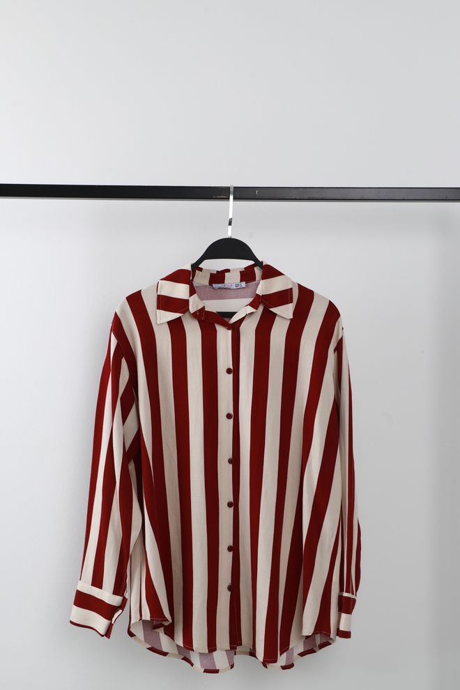 Cream Rouge Cămașă De In Silaş Burgundy Îmbrăcăminte cu ridicata Formal