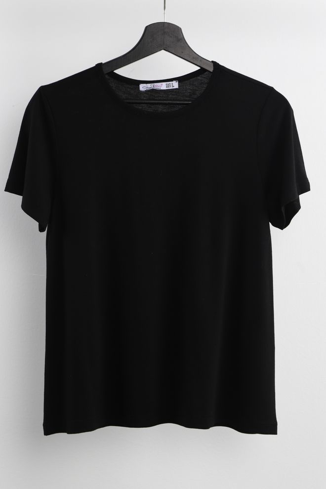 Cream Rouge Zero Collar Tshirt Black Wholesale Clothing Casual