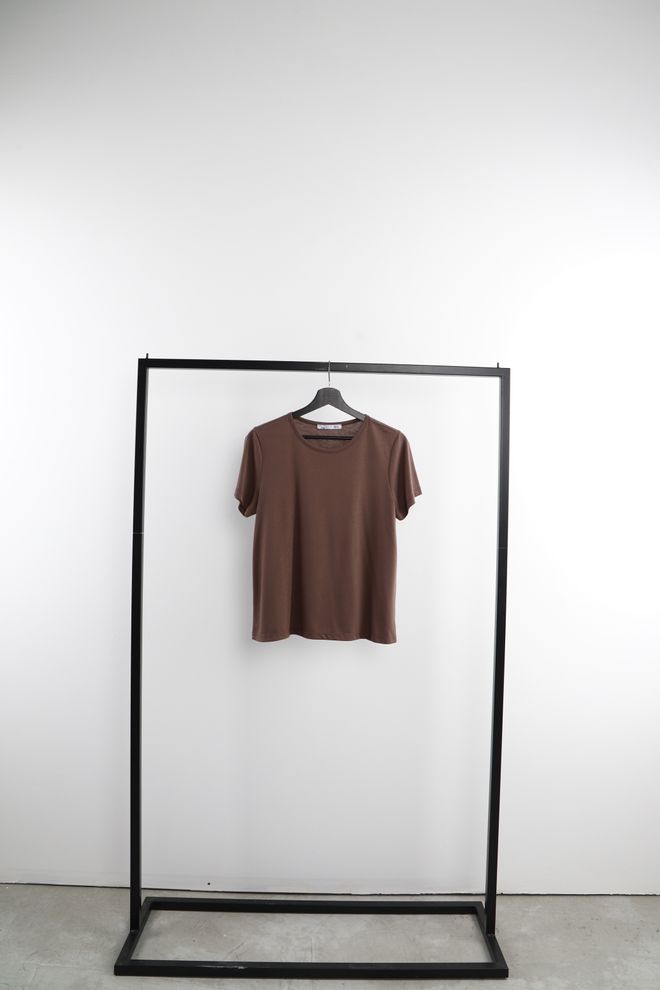 Cream Rouge Tshirt Zero Collar Mink Wholesale Clothing Viscose