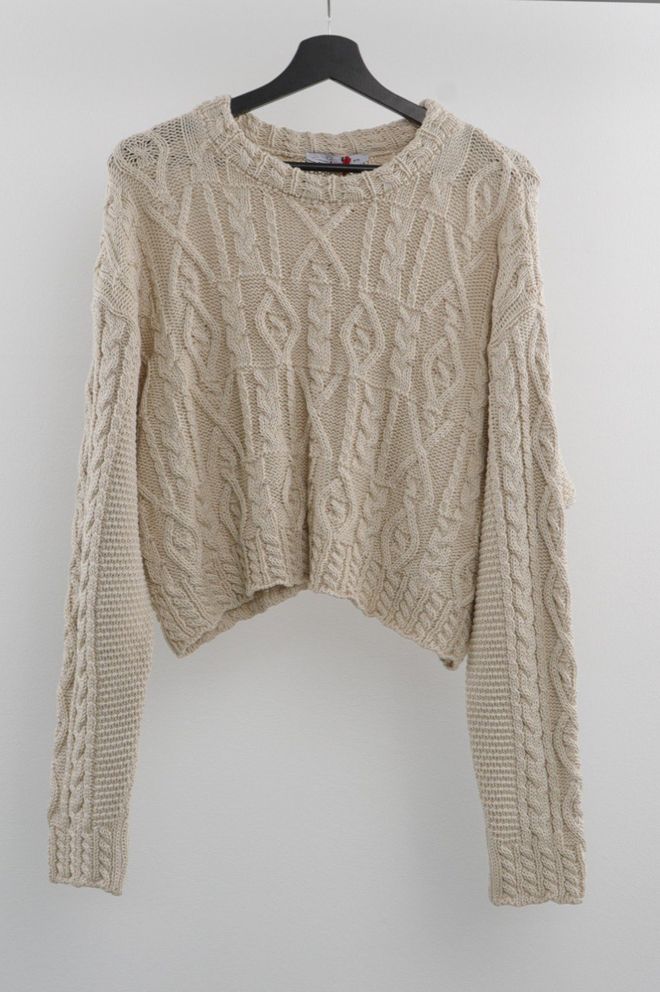 Cream Rouge Salaş Strickpullover Beige Großhandelskleidung Lässig