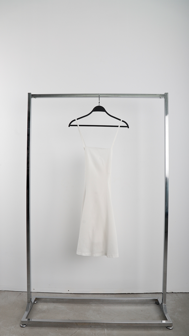 Cream Rouge White Elegant Fit And Flare Mini Dress Wholesale Clothing Casual