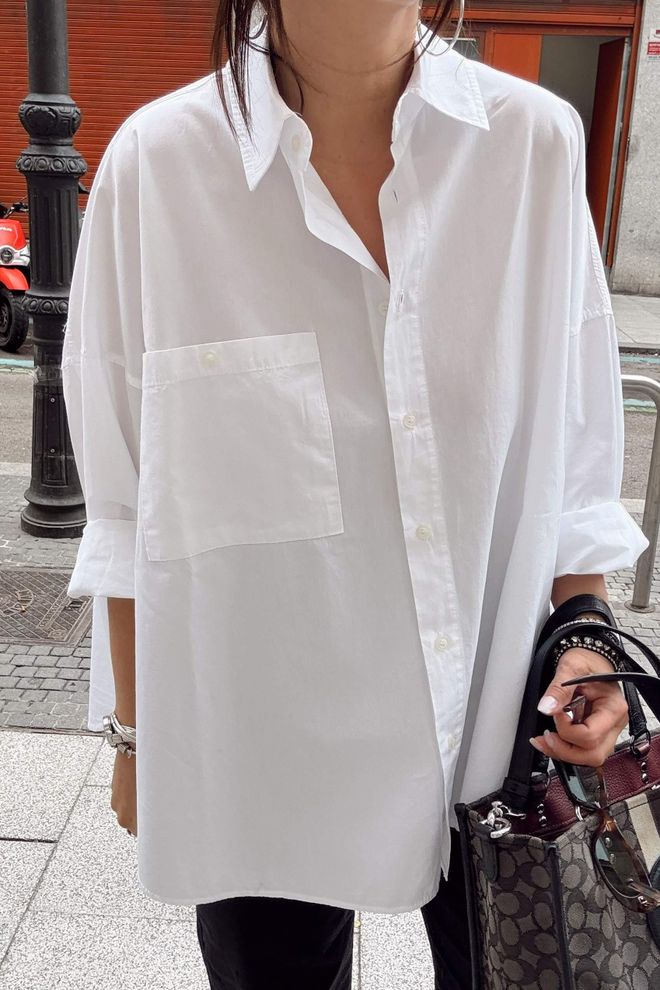 Cream Rouge Λευκή Ασύμμετρη Μίνι Φούστα Με Τσέπη Patch Χονδρικό εμπόριο ενδυμάτων 1